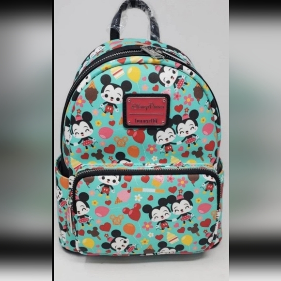 Loungefly Bags Loungefly Disney Mickey And Minnie Chibi Park Snacks Mini Backpack Poshmark